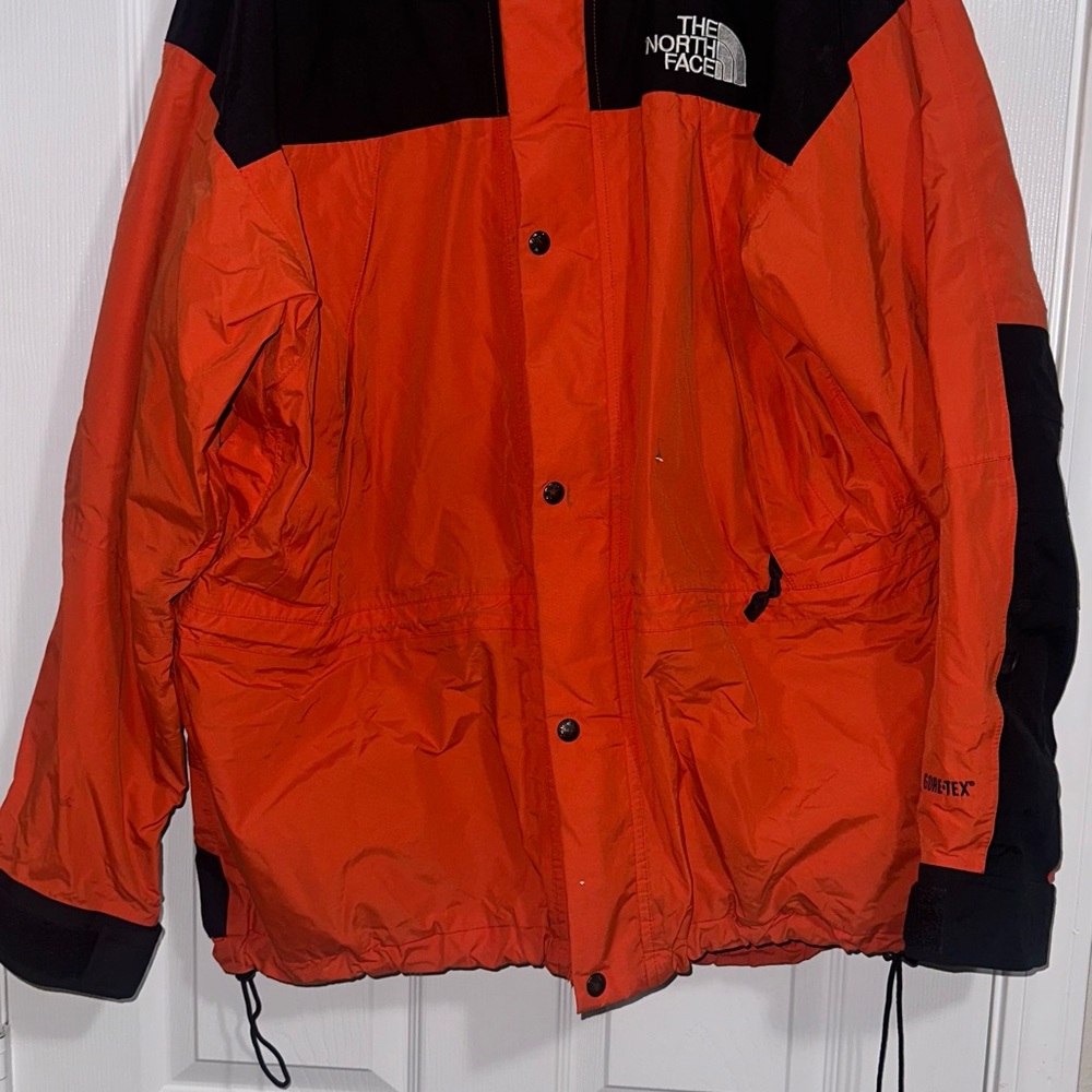 The North Face Men's Vibrant Orange and Black Ski Jacket